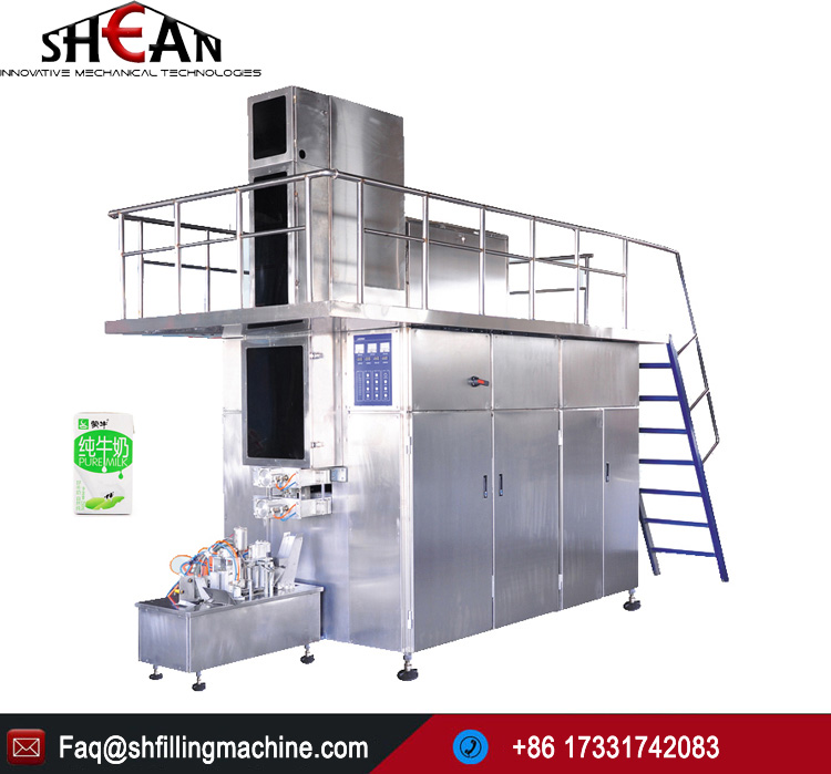 Automatic Liquid Water Brick Type Packing Machine Aseptic Filling Machine For Juice