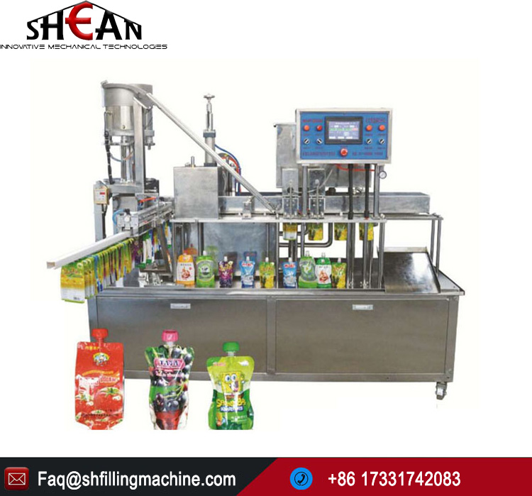 Full Automatic Liquid Packing Machine Doypack Lemon Juice Filling Machine