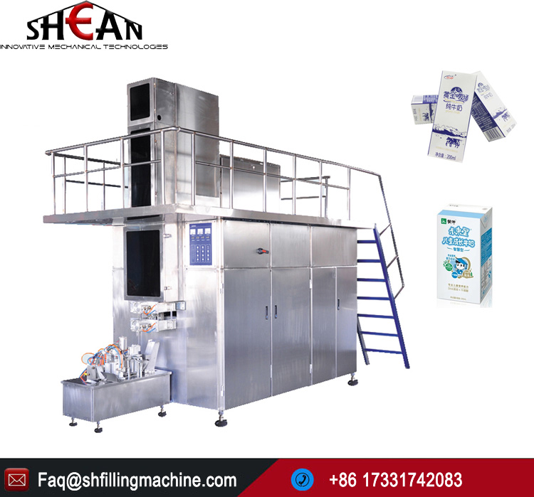 Automatic Milk Packing Machine Brick Type 125ml Juice Filling Machine