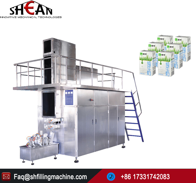 Automatic Tetra Pak Milk Packing Machine 250ml Aseptic Juice Filling Machine