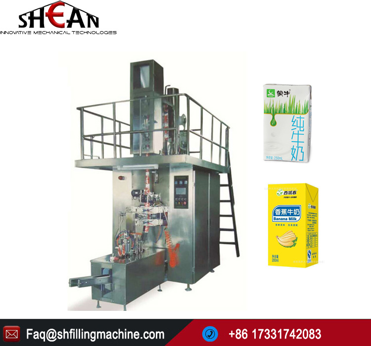 Automatic Tetra Pak Milk Sealing Machine 200ml Aseptic Juice Filling Machine