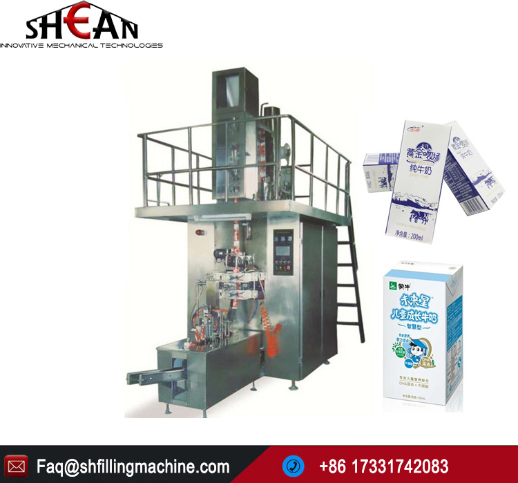 Automatic Milk Sealing Machine 125ml Carton Box Juice Filling Machine