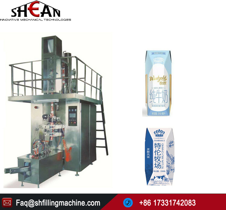 CE Certificate Automatic Diamond Carton Box 200ml Aseptic Milk Packing Machine