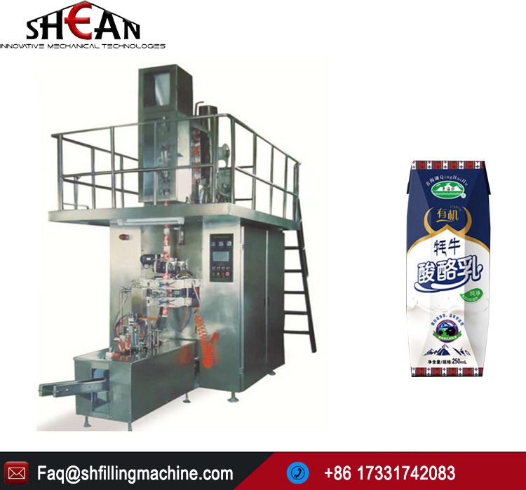 Full Automatic Milk Diamond Packaging Aseptic Brick Type Mango Juice Filling Machine