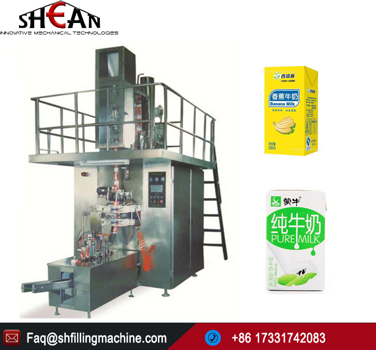 High Speed Automatic Brick Type 200ml Aseptic Milk Juice Filling Machine