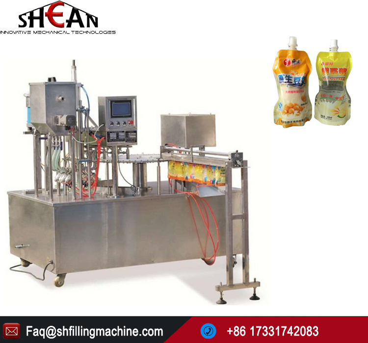 High Speed Soybean Milk Packing Machine Doypack Juice Filling Machine