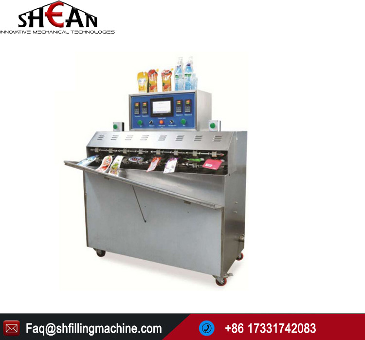 8 Heads Automatic Pre Shaped Flat Bag Juice Filling Machine