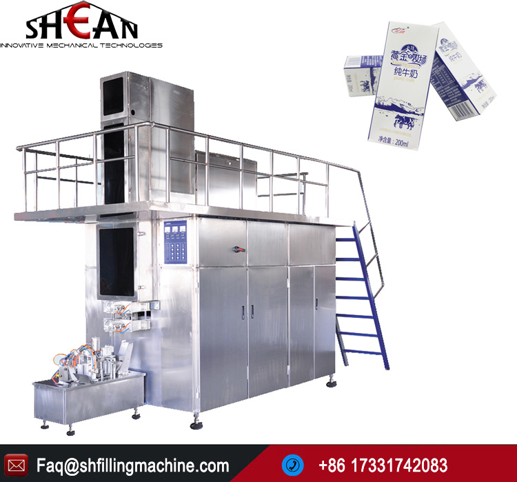 Aseptic 200ml Milk Tetra Pak Filling Machine