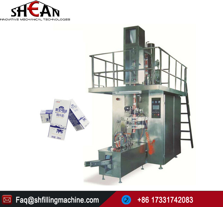 Aseptic Brick Type 200ml Yogurt Milk Filling Machine