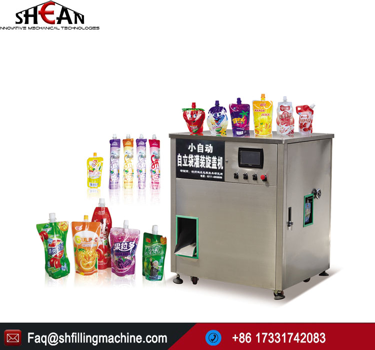 50ml 100ml 200ml 250ml Automatic Coconut Water Juice Liquid Spout Pouch Packing Filling Sealing Machine