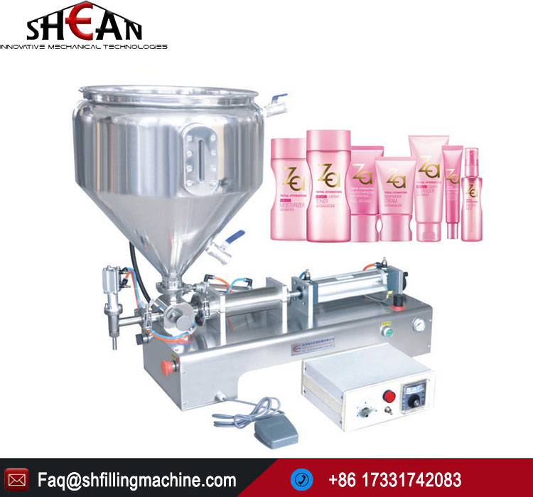 Semi-Auto Small Paste Shampoo PET Bottle Filling Machine